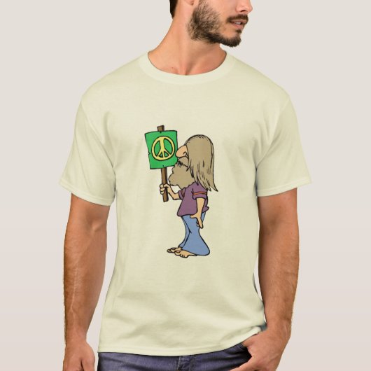 60年代のヒッピー-平和 Tシャツ (正面)