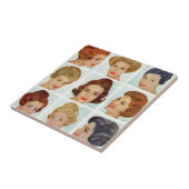 60年代のヘアスタイルの格子 タイル (側面)