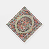 60年代のペルシャヴィンテージトルコフローラデコパージュ スタンダードランチョンナプキン (角)