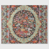 60年代のペルシャヴィンテージトルコフローラデコパージュ ラッピングペーパー (フラット)