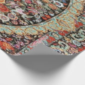 60年代のペルシャヴィンテージトルコフローラデコパージュ ラッピングペーパー (角)