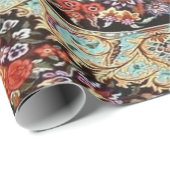 60年代のペルシャヴィンテージトルコフローラデコパージュ ラッピングペーパー (ロールコーナー)