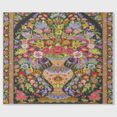 60年代のペルシャヴィンテージトルコフローラ芸術のデコページ ラッピングペーパー (フラット)