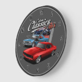 60年代のマッスルカー大型クロック ラージ壁時計 (傾斜)