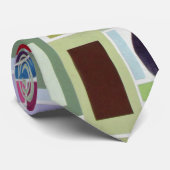 60年代のレトロのディスコ色のコラージュのモザイク抽象芸術 ネクタイ (ロール)