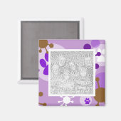 60年代のレトロペットのフォトマグネット マグネット (正面/裏面)