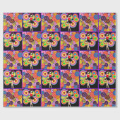 60年代のヴィンテージのデザイン ラッピングペーパー (フラット)