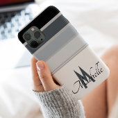 60年代の単色スタイリッシュパタストライプーンモノグラム Case-Mate iPhoneケース