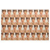 60年代の口紅の女性プリント ファブリック (ファットクウォーター)