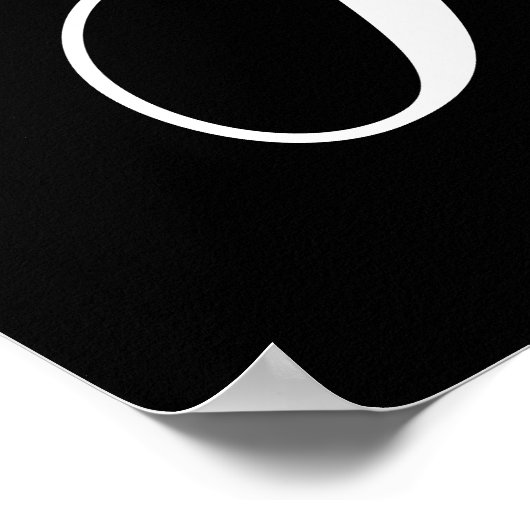 60年代の女の子1960年代タイポグラフィ白黒 ポスター (角)