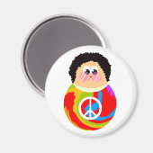 60年代の子どもおもしろい漫画の平和キッド マグネット (正面/裏面)