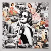 60年代の抽象芸術コラージュ ポスター (正面)