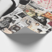 60年代の抽象芸術コラージュ ラッピングペーパー (角)