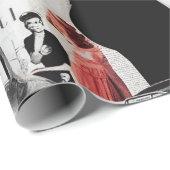 60年代の抽象芸術コラージュ ラッピングペーパー (ロールコーナー)