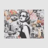 60年代の抽象芸術コラージュ 薄葉紙 (正面)