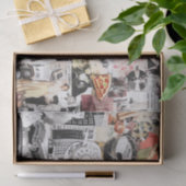 60年代の抽象芸術コラージュ 薄葉紙 (ギフト)