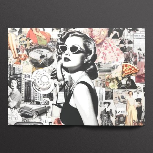 60年代の抽象芸術コラージュ 薄葉紙