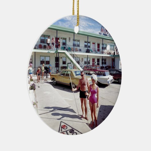 60年代の残りの入江のモーテル セラミックオーナメント (右)
