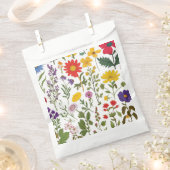 60年代の美しいレトロの野草 フェイバーバッグ (クリップ留めされた状態)