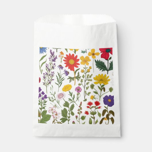 60年代の美しいレトロの野草 フェイバーバッグ (正面)