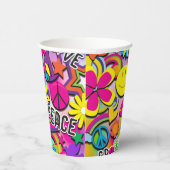 60年代の花カラフル水誕生会 紙コップ (右)