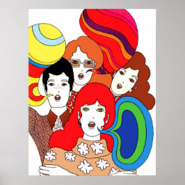 60年代の若者、ヴィンテージ ポスター