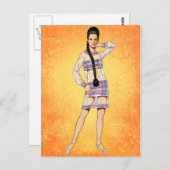 60年代の透明なドレス ポストカード (正面/裏面)