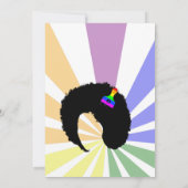 60年代をテーマにした誕生日パーティーの招待状 招待状 (裏面)