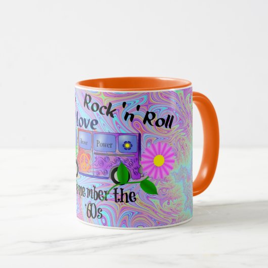 60年代を思い出せサイケデリックデザイン マグカップ (正面右)