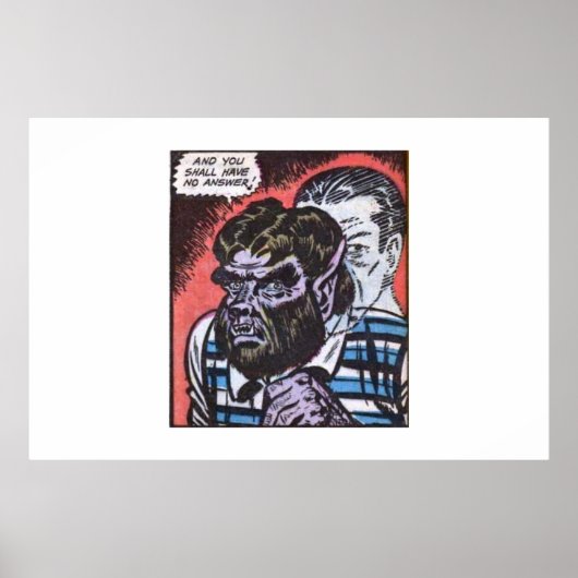 60年代ゴールデンエイジホラー漫画 |怖いレトロ漫画 ポスター (正面)