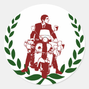 60年代スクーター・ライダーイタリア ラウンドシール