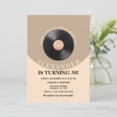 60年代スタイルのレトロでグルーヴィーな大人の誕生日パーティー　年齢不問で楽しく 招待状 (スタンド正面)