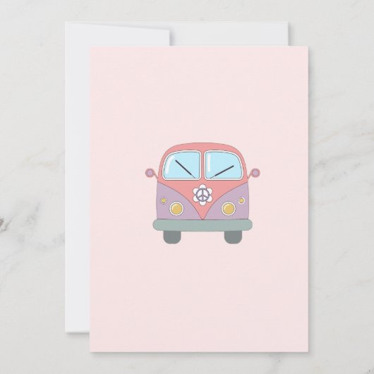 60年代スピリットGroovyデイジー1st誕生日パーティー 招待状 (裏面)