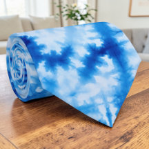 60年代ヒッピーブルータイダイ レトロネクタイ