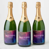 60年代ビビーサークル&スワクールールパタ結婚ーン スパークリングワインラベル (ボトル)