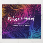 60年代ビビーサークル&スワクールールパタ結婚ーン スパークリングワインラベル (シングルラベル)