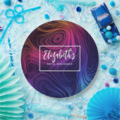 60年代ビビーサークル&スワーズクール誕生日 ペーパープレート (パーティー)