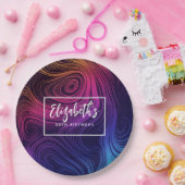 60年代ビビーサークル&スワーズクール誕生日 ペーパープレート (パーティー)