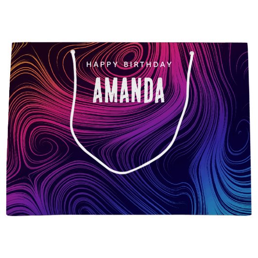 60年代ビビーサークル&スワーズクール誕生日 ラージペーパーバッグ (正面)