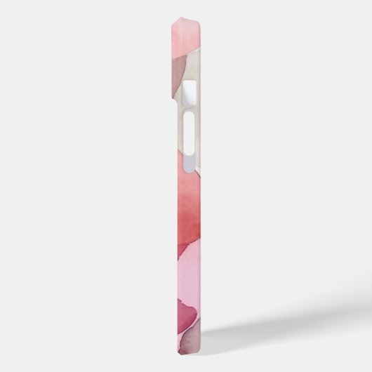 60年代ピンクの抽象芸術水彩アート名テンプレート Case-Mate iPhoneケース (裏面 / 左)