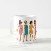 60年代ファッションアイコンマグ コーヒーマグカップ (正面左)