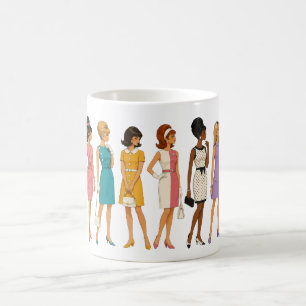 60年代ファッションアイコンマグ コーヒーマグカップ