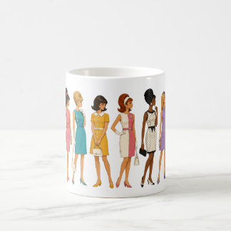 60年代ファッションアイコンマグ コーヒーマグカップ