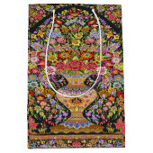 60年代ペルシャヴィンテージトルコフローラの花 ミディアムペーパーバッグ (正面)