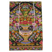 60年代ペルシャヴィンテージトルコフローラの花 ミディアムペーパーバッグ (裏面)