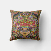 60年代ペルシャヴィンテージトルコフローラフラワーキリム クッション (裏面)