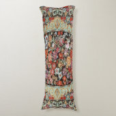 60年代ペルシャヴィンテージトルコフローラフラワーキリム ボディピロー (正面縦)
