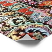 60年代ペルシャヴィンテージトルコフローラ花柄 ポスター (角)