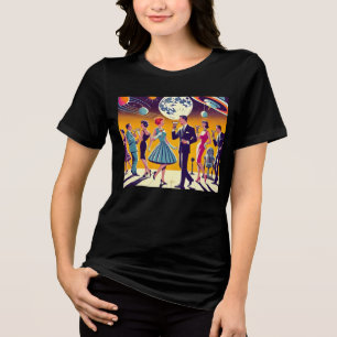 60年代ミッドセンチュリー スペースエイジ カクテルパーティー トライブレンドTシャツ