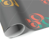 60年代レトログレー ラッピングペーパー (ロールコーナー)